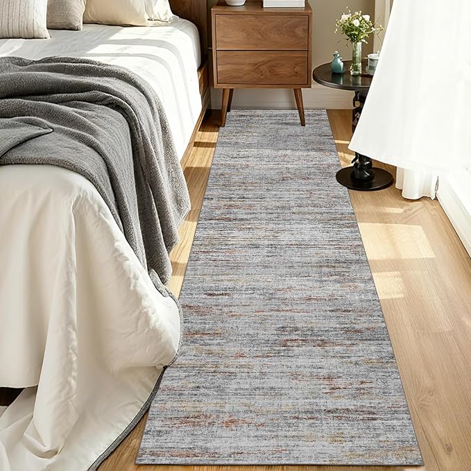 2x5 Washable Runner Rugs,Modern Abstract Rug Runner,Ultra-Thin Kitchen Runner Rug Non-Slip Backing Entryway Runners,Bathroom Carpet for Hallways,Bedroom,Laundry Room