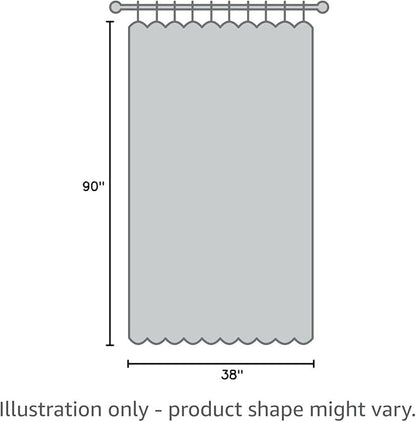 Yakamok Thermal Insulated Solid Grommet Light Blocking Blackout Curtains for Living Room, Room Darkening Blackout Drapes for Bedroom(Dark Grey, 38Wx90L, 2 Panels)