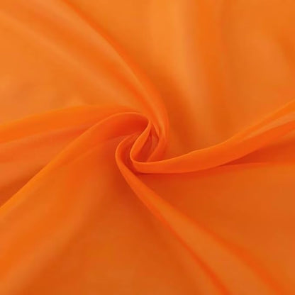 SpaceDresser Basic Rod Pocket Sheer Voile Window Curtain Panels White 1 Pair 2 Panels 70 Width 108 Inch Long for Kitchen Bedroom Children Living Room Yard(Orange,70 W x 108 L)