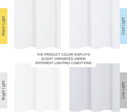 NICETOWN 100% Blackout Window Curtain Panels, Cold and Full Light Blocking Drapes with Black Liner for Nursery, 84 inches Drop Thermal Insulated Draperies (White, 2 Pieces, 52 Wide Each Panel)