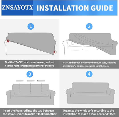 ZNSAYOTX 1 Piece Jacquard Couch Covers for 2 Cushion Couch High Stretch Loveseat Slipcover for Pets Dogs Anti Slip Love Seat Sofa Slipcover Furniture Protector (Medium, New Pattern Blackish Green)