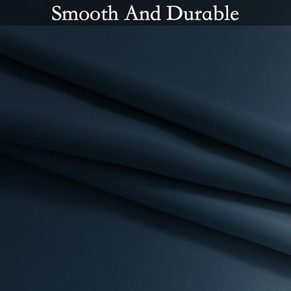SimpleHome Ombre Room Darkening Curtains for Bedroom, Gradient Navy Blue to Grey White Light Blocking Thermal Insulated Grommet Window Curtain/Drapes for Living Room,2 Panels, 42x63 inches Length