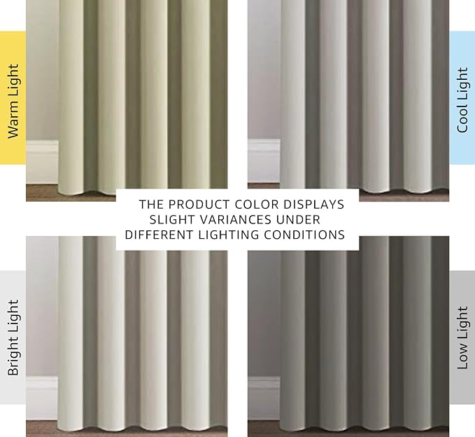 H.VERSAILTEX Blackout Patio Curtains 100 x 96 Inches for Sliding Door Extral Wide Blackout Curtain Panels Thermal Insulated Room Divider - Grommet Top, 8' Tall by 8.5' Wide - Ivory/Cream