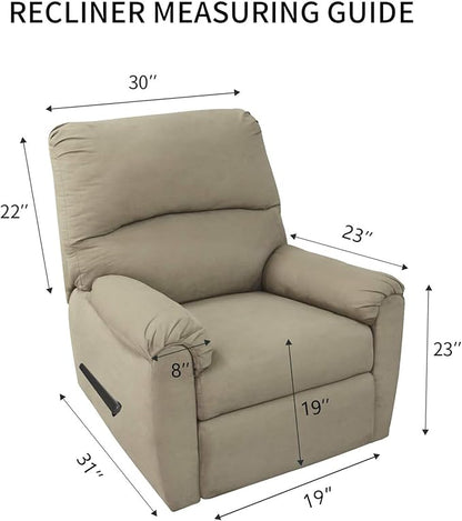 PureFit Reversible Quilted Sofa Cover, Water Resistant Slipcover Furniture Protector, Washable Couch Cover with Non Slip and Elastic Straps for Kids, Dogs, Pets (Small Recliner, Dark Gray/Beige)