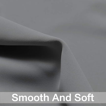 Yakamok Room Darkening Grommet Window Drapes Thermal Insulated Light Blocking Blackout Curtains for Bedroom(38Wx63L,Grey,2 Panels)