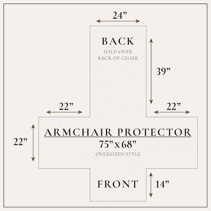 Great Bay Home Reversible Patchwork Chair Cover - Washable Slipcover Furniture Protector with Elastic Straps - Perfect for Kids & Pets - Box-Stitched Detail (Burgundy)