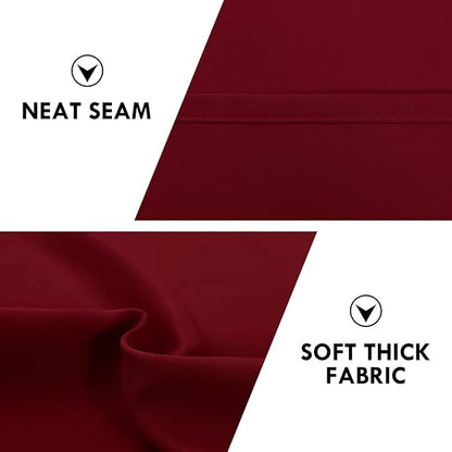 DWCN Burgundy Room Darkening Blackout Curtains - Thermal Insulated Privacy Energy Saving Window Curtain Drapes 42 x 63 inch Length, Set of 2 Bedroom Living Room Curtains