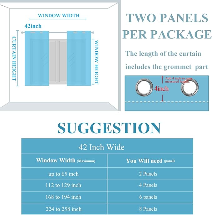 Estelar Textiler Yellow and Greyish White Ombre Blackout Curtains 45 Inch Length 2 Panels, Full Room Darkening Gradient Drapes for Kitchen,Thermal Insulated Grommet Short Curtains for Bathroom,42Wx45L