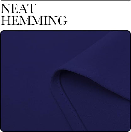 NICETOWN Blackout Curtains for Living Curtains, Navy Blue, 2 Panels, 52 by 95, Room Darkening Window Curtain Panels, Easy-Care Solid Thermal Insulated Draperies/Drapes for Daughter Room