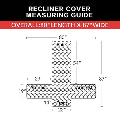 Easy-Going Recliner Chair Slipcover Reversible Sofa Cover Water Resistant Couch Cover Furniture Protector with Elastic Straps for Pets Dog (Recliner 22 inch, Cyan/Ivory)