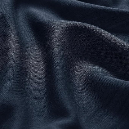 Navy Blue Linen Curtains 90 inch Length for Bedroom Boys Men Back Tab Modern Farmhouse Nautical Decor Blue Sheer Privacy Curtain Panels Set of 2 for Dining Room Indigo