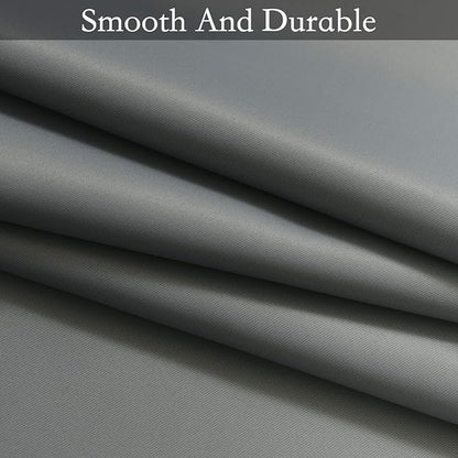 SimpleHome Ombre Room Darkening Curtains 84 inches Length for Bedroom,Grommet Gradient Light Blocking Grey to White Window Curtain for Living Room,1 Panel, 52x84 inches