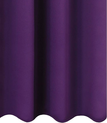 LEMOMO Blackout Curtains 66 x 84 inch/Purple Curtains Set of 2 Panels/Thermal Insulated Room Darkening Bedroom Curtains