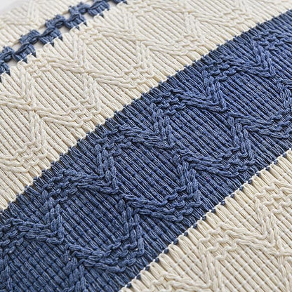 Fancy Homi Set of 1 Dusty Blue Vintage Decorative Throw Pillow Covers 18x18 Inch for Couch Bed Sofa Chair Bedroom, Rustic Retro Square Cushion Case, Modern Farmhouse Boho Living Room Decor Indoors