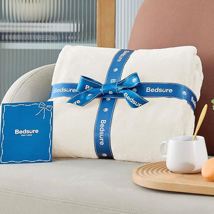 Bedsure GentleSoft Fleece Blanket California King - Lightweight Plush Fuzzy Cozy Soft Blankets for Bed, Cream, 102x96 inches