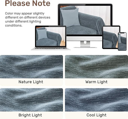Sectional Couch Covers, 2 Pieces Washable L Shaped Couch Covers Sofa Blanket for Dogs Pet Friendly Sectional Sofa Slipcovers Furniture Covers,71"x 102"+ 71"x 110",(Large,Dusty Blue)