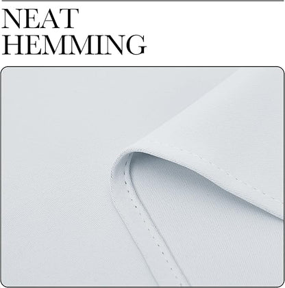 NICETOWN Greyish White Window Curtain Panels - Thermal Insulated Rod Pocket Room Darkening Curtain Sets for Bedroom (Platinum - Greyish White, 2 Panels, 42 in x 45 in (W x L))