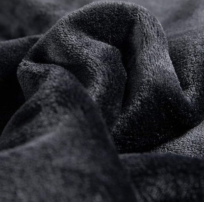 TASTHROW Large Flannel Fleece Throw Blanket, 50×70 Inch - Cozy Lightweight Thick Blanket - All Seasons Suitable for Women, Men and Kids (Two Pack, Black)