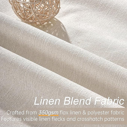 Topfinel Extra Wide 70 Inch Length Blackout Curtains 108 Inches Long 2 Panels Set for Sliding Glass Doors Modern Pleated Linen Blend Heavy Floor to Ceiling Large Window Drapes 70" W x 108" L