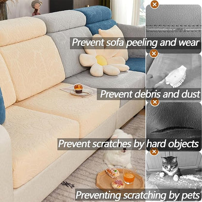Soothing Home Sofa Covers, Sofa Hero Covers, Wear-Resistant Universal Couch Covers Washable Stretch Sectional Couch Cushion Covers (Metal Grey,Back Cover M)
