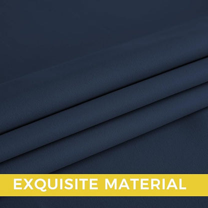 NICETOWN Room Darkening Draperies Curtains Panels, 2 Panels Navy Blue W52 x L96