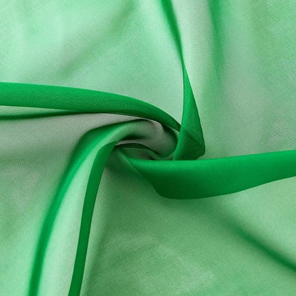 SpaceDresser Sheer Voile Window Treatment Rod Pocket Curtain Panels for Kitchen Bedroom Living Room Drapes Sunlight Filtering Privacy Semi Home Decor Assorted Colors Sizes (Green, 52 W x 96 L)