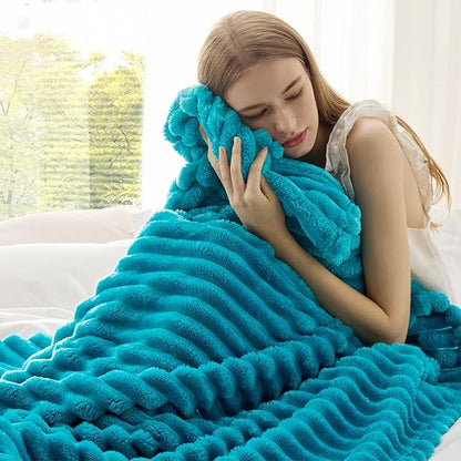 Bedsure GentleSoft Teal Twin Blanket for Bed - Cozy Soft Blankets for Women, Cute Large Throws for Girls, 66x90 Inches