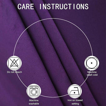 LEMOMO Blackout Curtains 66 x 84 inch/Purple Curtains Set of 2 Panels/Thermal Insulated Room Darkening Bedroom Curtains