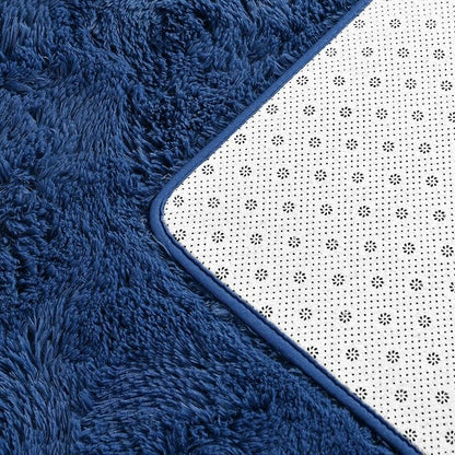 Deerhoo Large Shag Area Rugs 6 x 9, Plush Fuzzy Rugs for Living Room, Ultra Soft Fluffy Furry Rug for Bedroom, Indoor Carpet Nursery Rugs for Kids Room Home Decor, Navy Blue