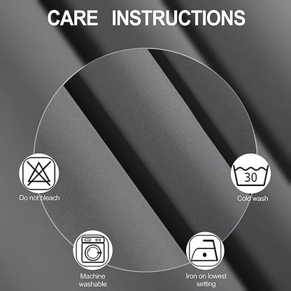 LEMOMO Grey Thermal Blackout Curtains/42 x 72 Inch/Set of 2 Panels Room Darkening Curtains for Bedroom